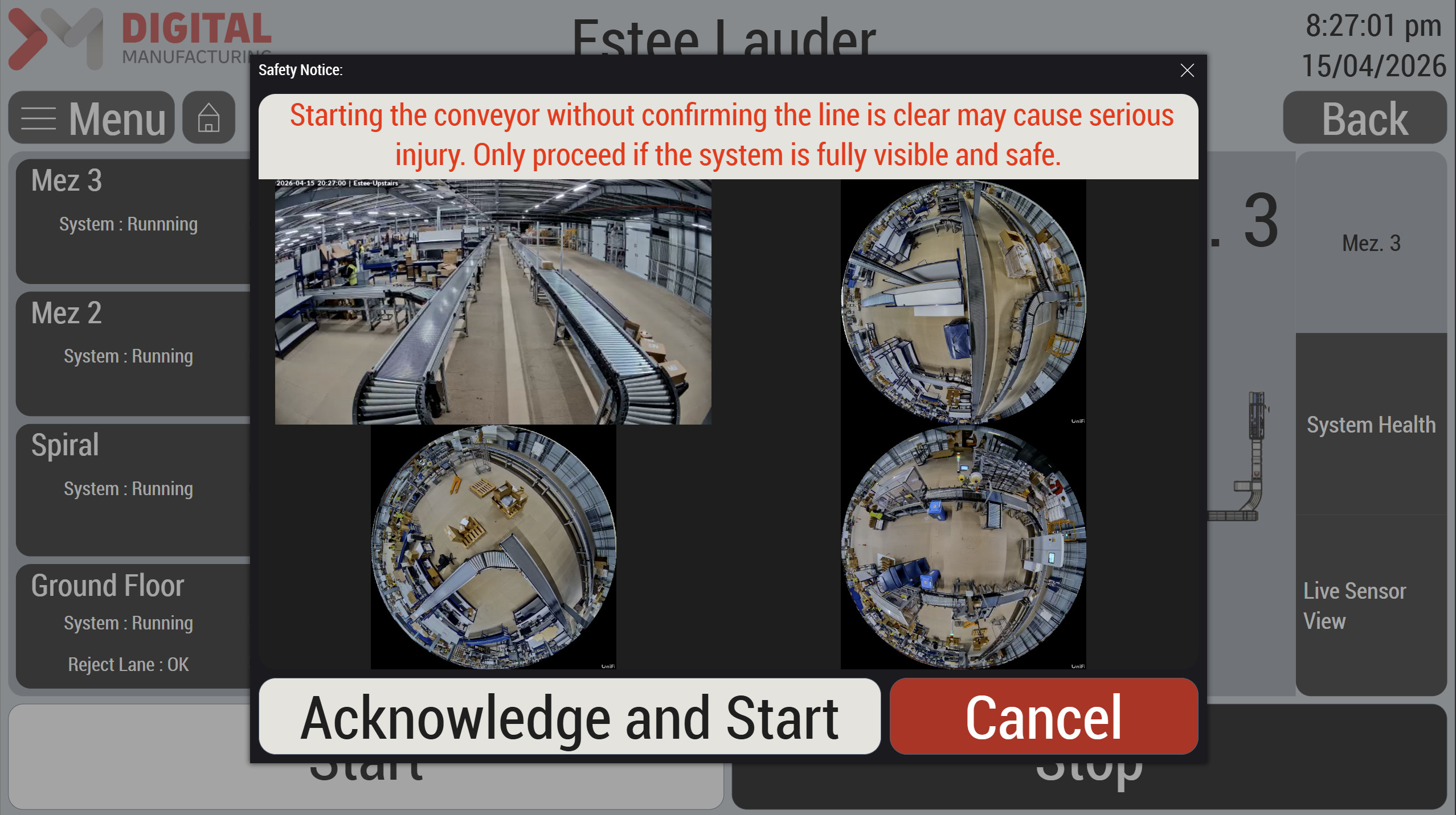 HMI Live CCTV on Start